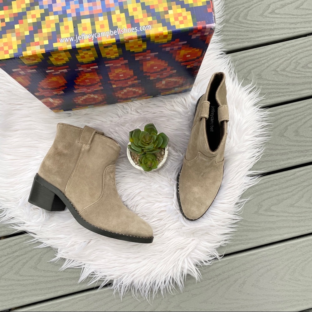 Jeffrey Campbell Suede Konda Ankle Boots